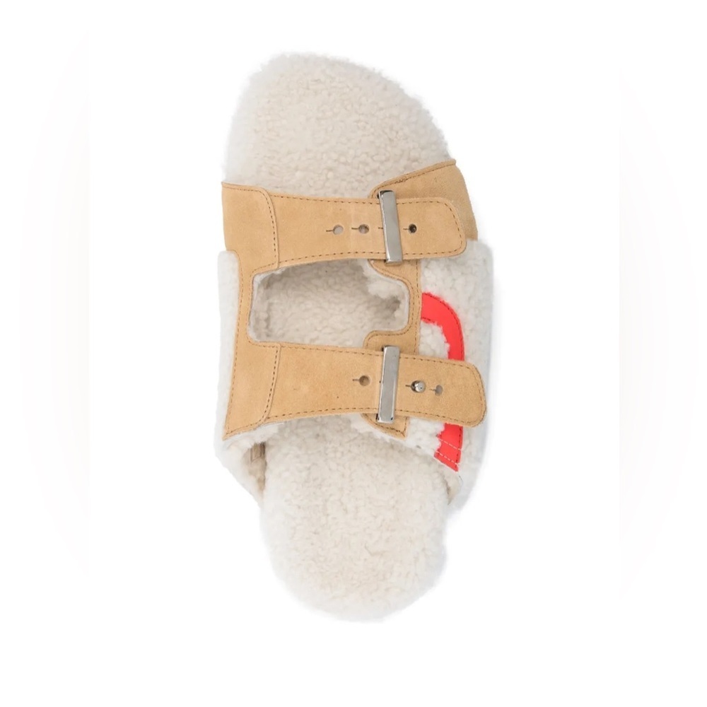 Hidnander Women's SUNDL Shearling Caramel Tan Red Sandals Size 41 EU / 10 US - Picture 11 of 11